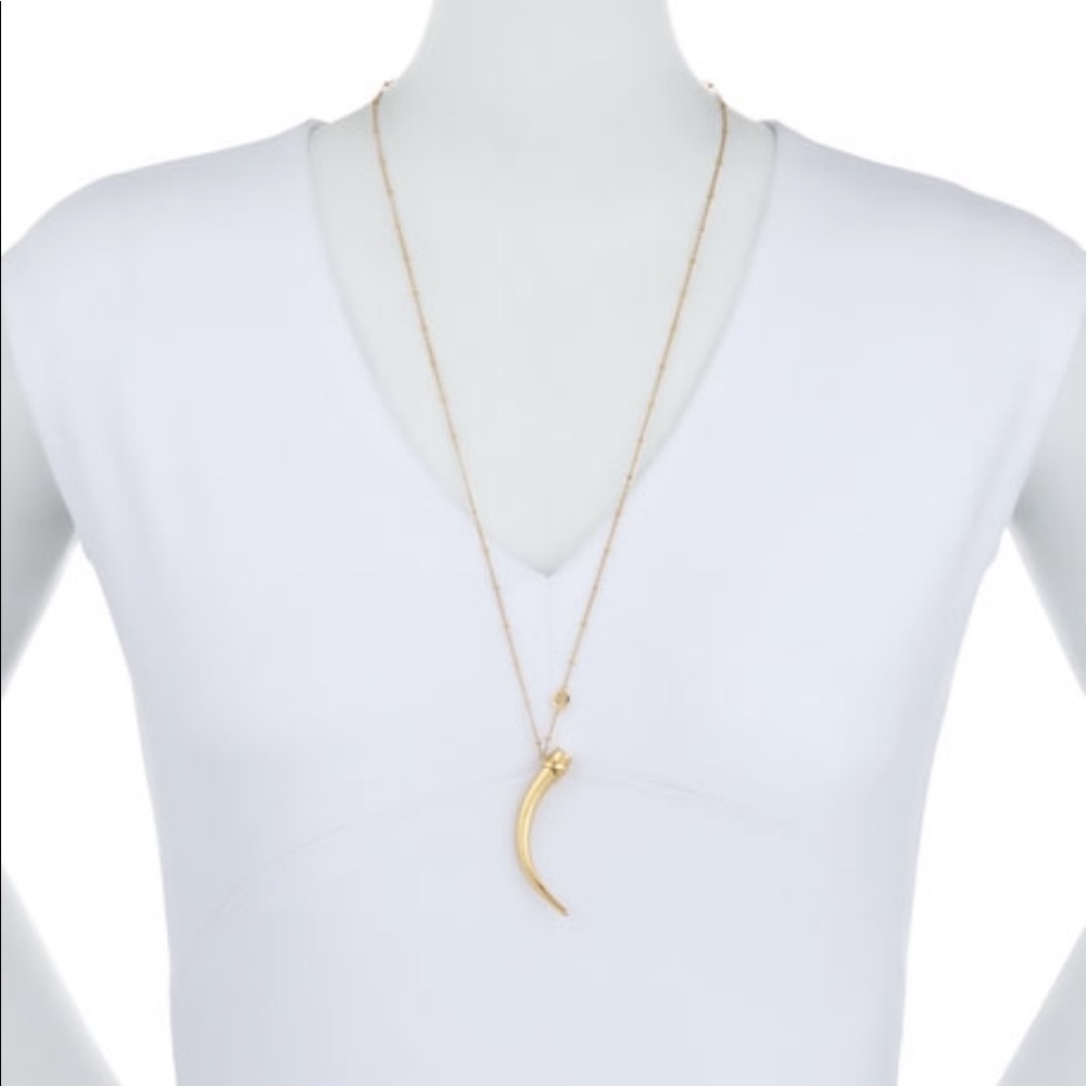 Tory Burch gold horn necklace 💕